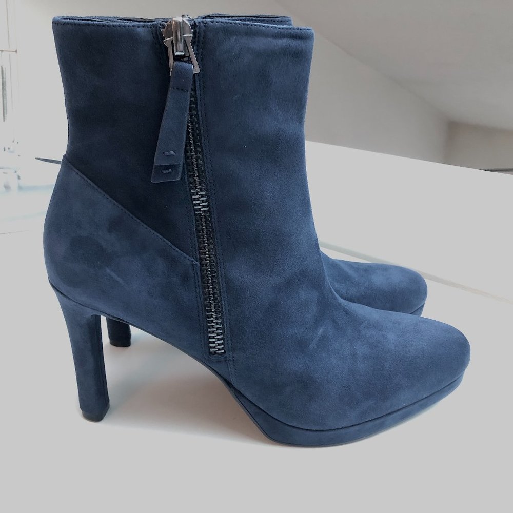 Platform Suede Ankle Boots - Never Worn